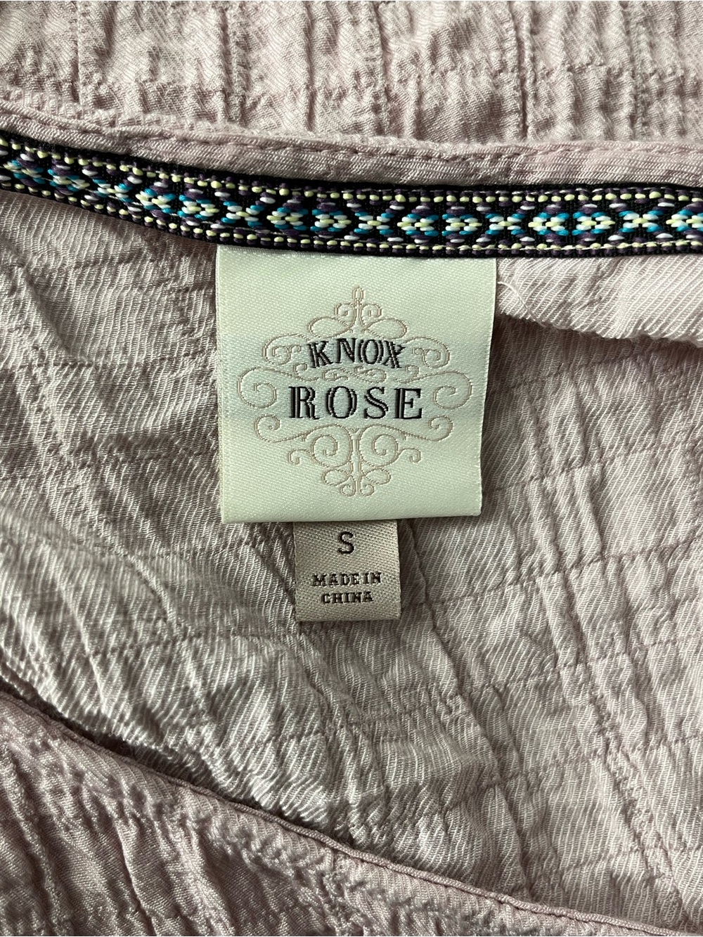 Knox Rose Dusty Rose Crinkled Tiered Mini Dress size small - Picture 8 of 9